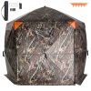Hunting Blind, 288Â° See Through Ground Blind, 6-7 Person Pop Up Deer Blind for Hunting with Carrying Bag, Portable Resilient Hunting Tent