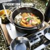Tent Wood Stove,Outdoor Camping Wood Burning Stove Stainless Steel With Folding Pipe,Portable Wood Stove 90.6'' Height Wood Tent Stove For Camping