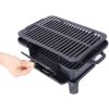 Camping Stove Oval Cast Iron Grill Outdoor, Portable Charcoal Grill and Tabletop Cast Iron Skillet - 100% Cast Iron, Durable, Small Charcoal Grill