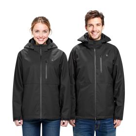VEVOR Heated Jacket for Men with 7.4V Battery, Soft Shell Electric Heating Coat (Clothing Size: Size S, Clothing Style: Men's Style)