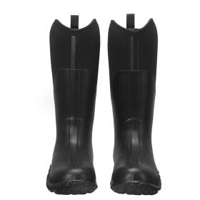 Men's Rubber Boots, Protective Footwear, Waterproof Anti Slip Hunting Boots, Gardening Insulated Mud Boots, Protective Footwear, Lightweight & Durable (Style: Black Rubber Boots, size: Men-9)